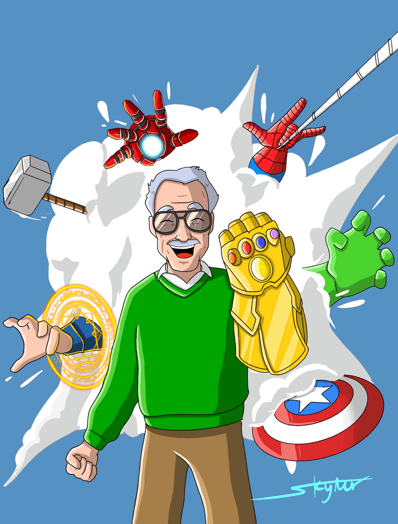 Stan Lee by Little Jones Art 8 x 10 Print