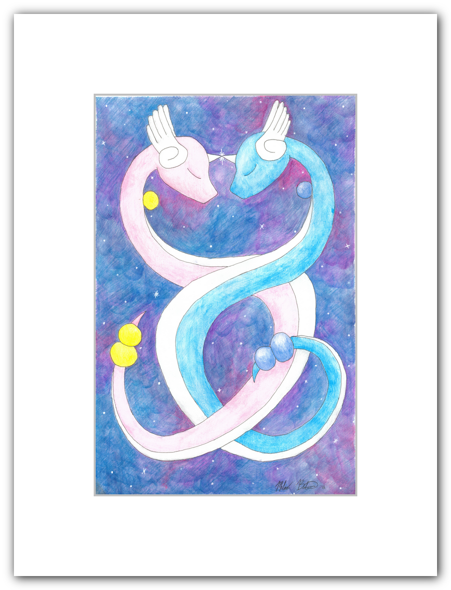 Dragonair Dreams - Pokémon by Melanie Bredthauer 16" x 20" Fine Art Print