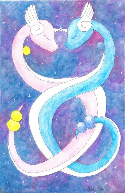 Dragonair Dreams - Pokémon by Melanie Bredthauer 16" x 20" Fine Art Print