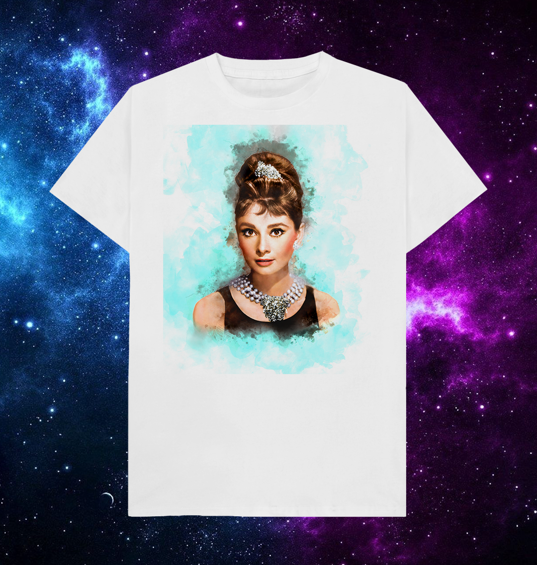 Audrey Hepburn in Watercolor by TinselTown Limited Artist T-Shirt
