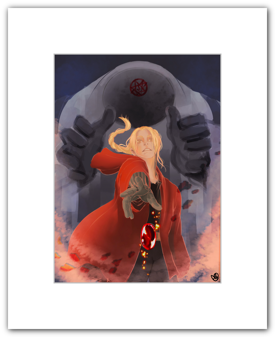 Fullmetal Alchemist Brotherhood by Siona Barney 16" x 20" Fine Art Print