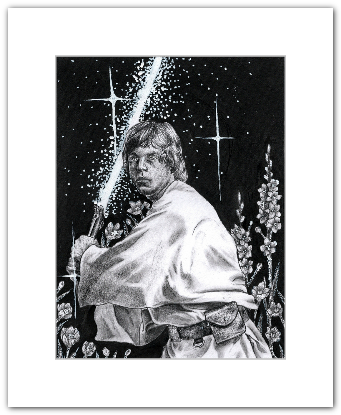 Luke Skywalker by Jalynn 16" x 20" Fine Art Print