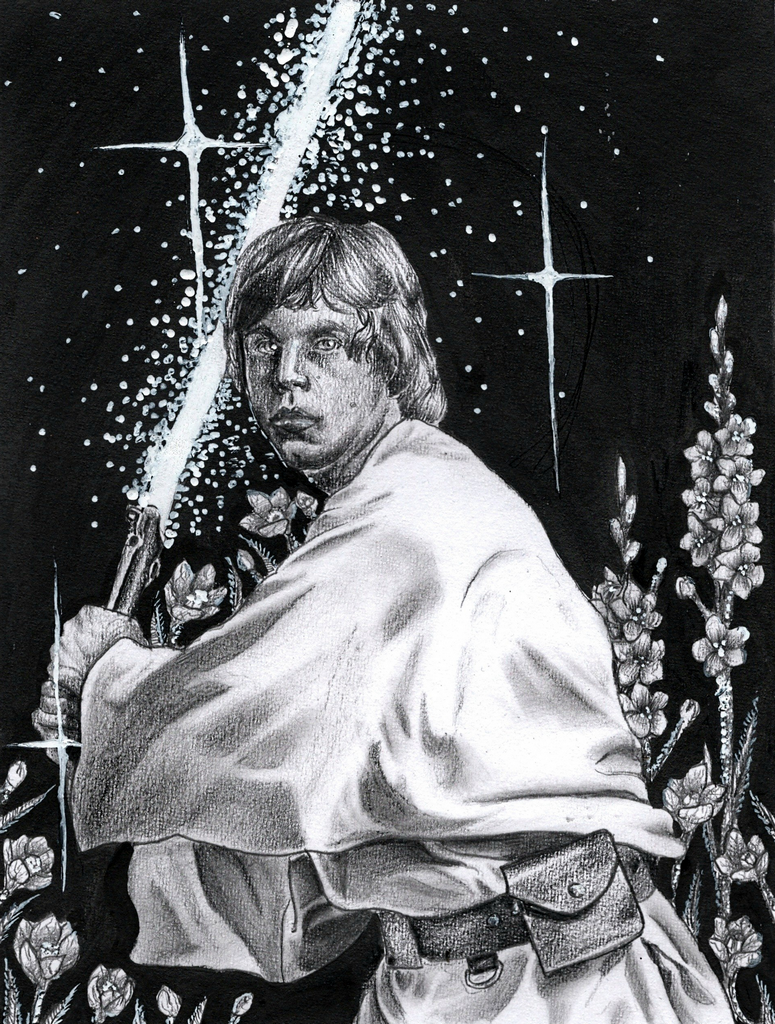 Luke Skywalker by Jalynn 16" x 20" Fine Art Print