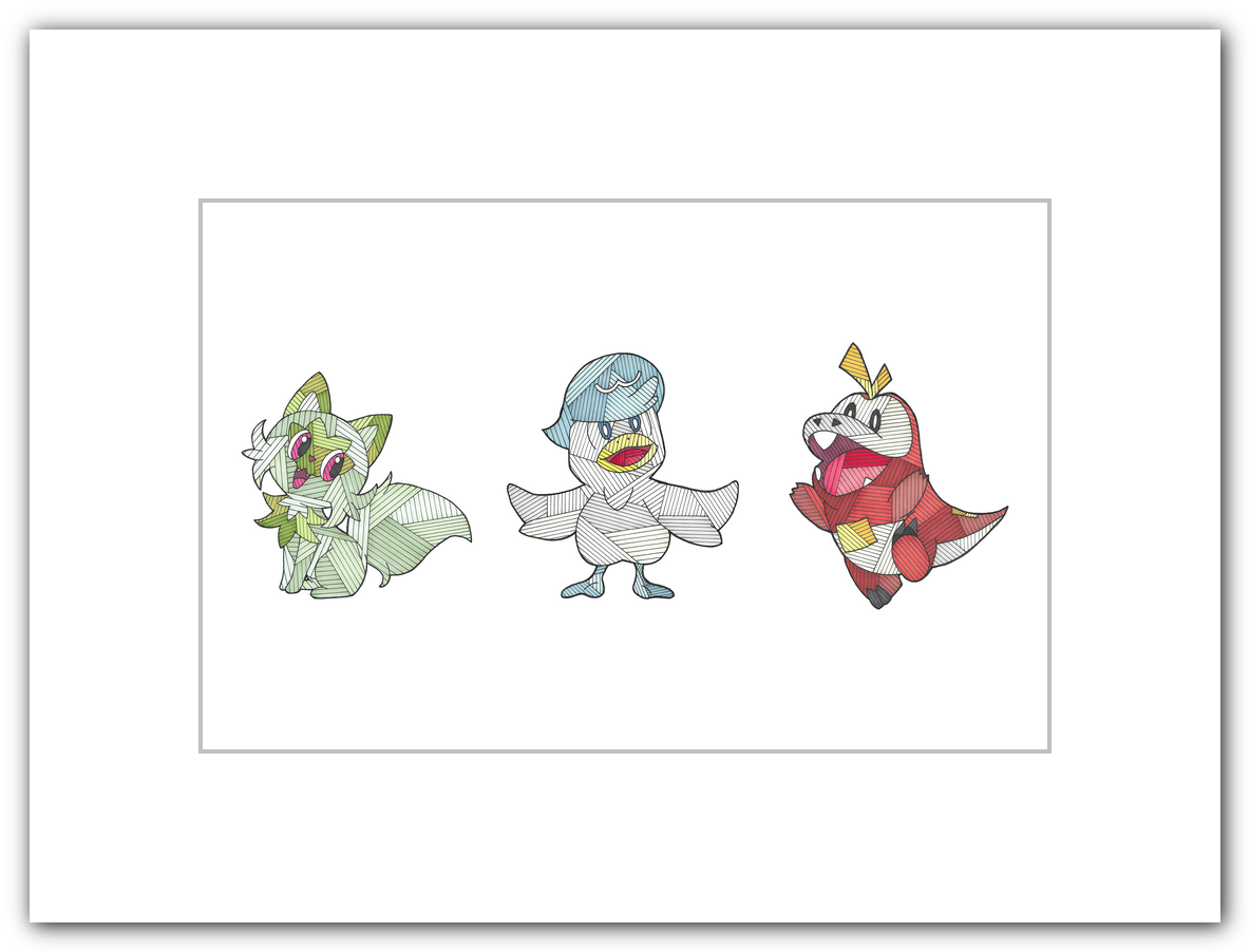 Patchwork Pokémon by Melanie Bredthauer 16" x 20" Fine Art Print