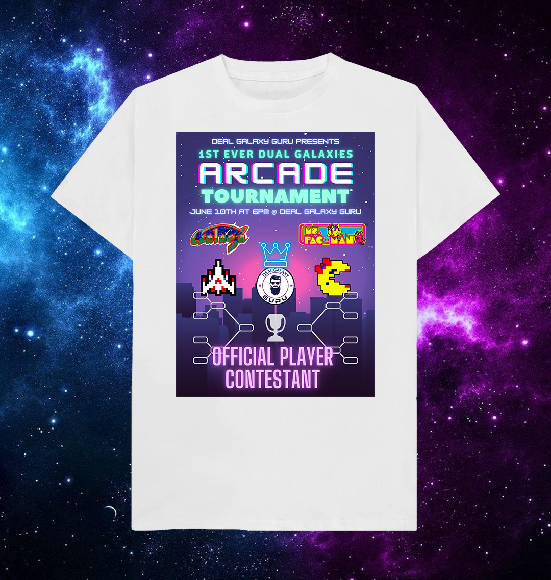 Dual Galaxies Arcade Tournament Official Contestant T-Shirt