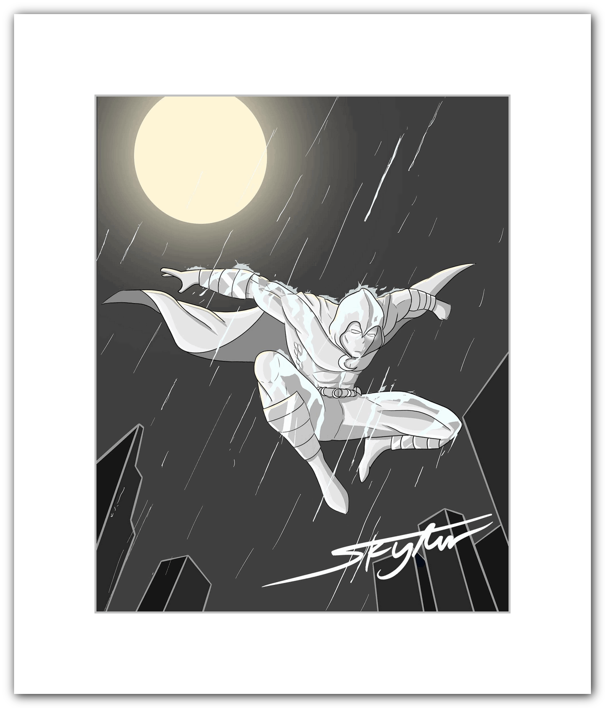 Moon Knight by Little Jones Art 16" x 20" Fine Art Print