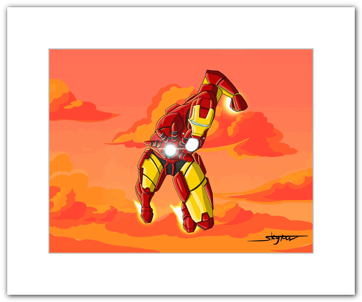 Iron Man by Little Jones Art 16" x 20" Fine Art Print