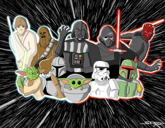Star Wars by Little Jones Art 8 x 10 Print