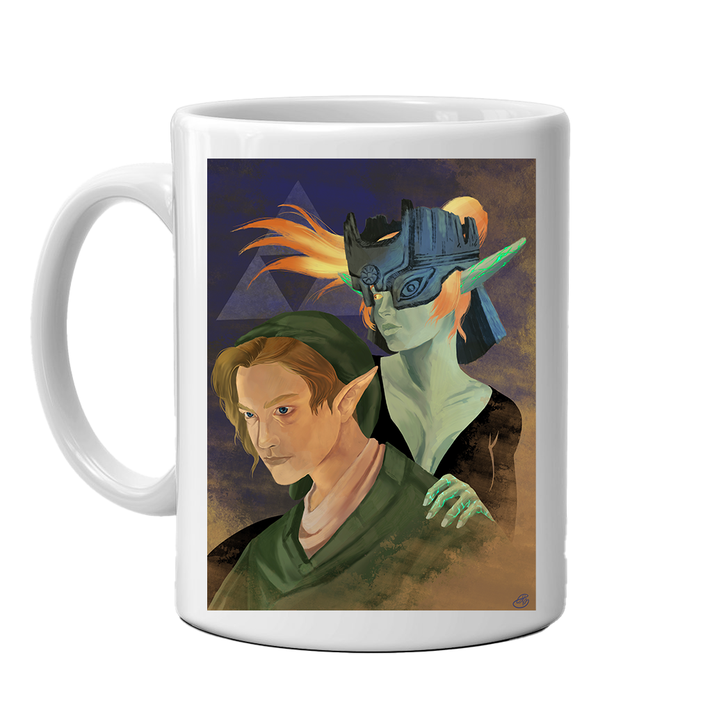 Link & Midna the Twilight Princess by Siona Barney Artist Coffee Mug
